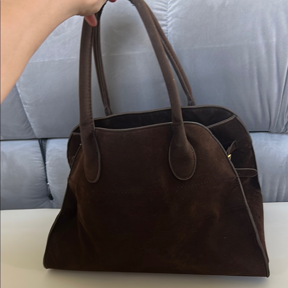 Brown Suede Handbag (similar to the row)